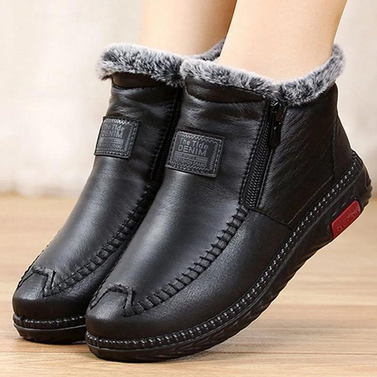 Sapatos femininos de algodão grosso para outono e inverno 2025