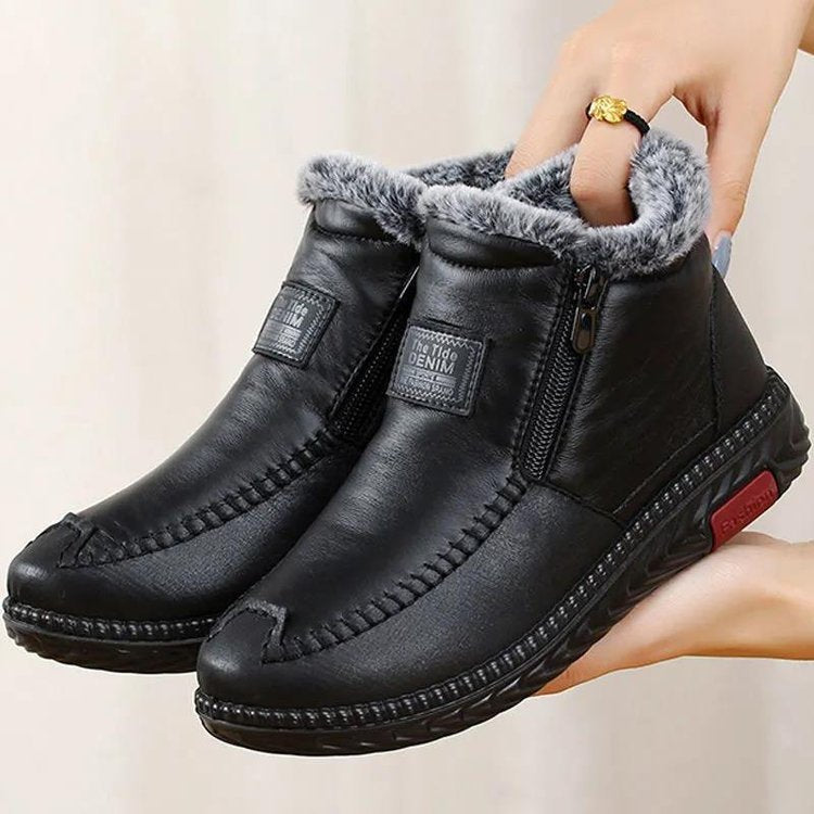 Sapatos femininos de algodão grosso para outono e inverno 2025