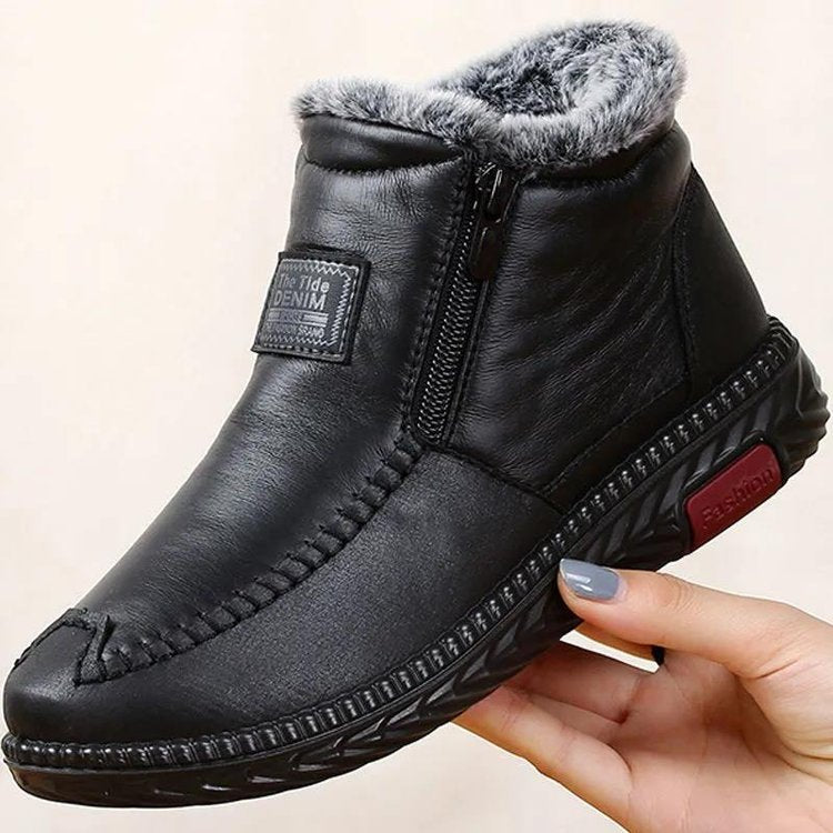 Sapatos femininos de algodão grosso para outono e inverno 2025