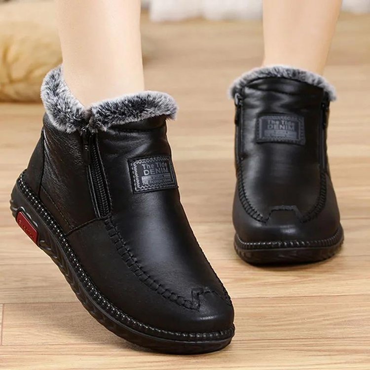 Sapatos femininos de algodão grosso para outono e inverno 2025